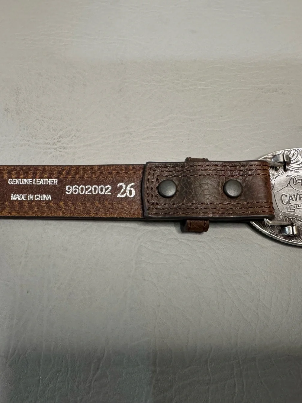Cavender’s Child Buckle Rodeo Brown Leather Belt Sz 26-30 Western Cowboy/Cowgirl